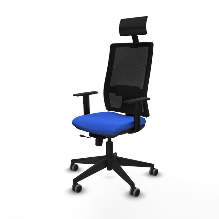 Piqueras y Crespo 1D066G1 Chaise de Bureau avec Appui-tête, Bleu