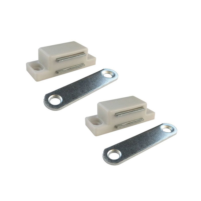 Edm Fermoir magnétique Im02, blanc, 42 x 18 mm, 2 uds Edm Fermoir magnétique Im02, blanc, 42 x 18 mm, 2 uds