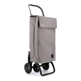 Rolser Carro de la compra Svelta Tweed 4.2 Gris 44L Pliant avec Base Abattable Charge Max 50kg