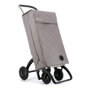 Rolser Carro de la compra Svelta Tweed 4.2 Gris 44L Pliant avec Base Abattable Charge Max 50kg