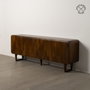 BigBuy Home Buffet Marron Noir en Bois de manguier