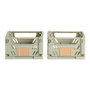 Day Lot de 2 boîtes de rangement pliables vert mousse