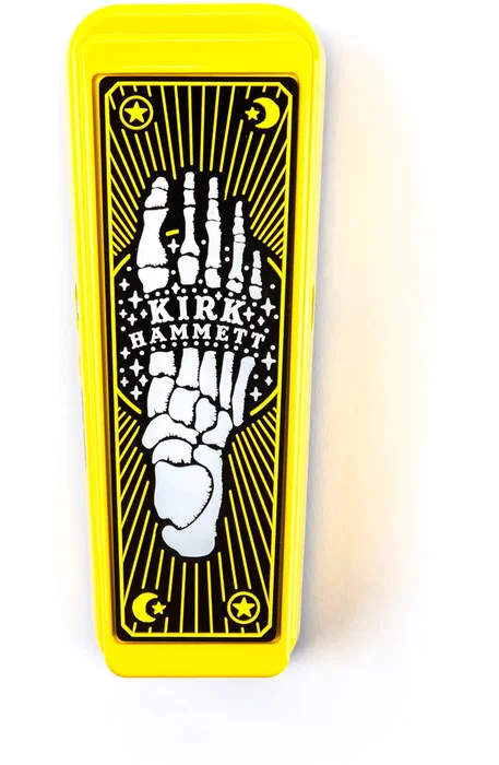 DUNLOP Fx Crybaby Kirk Hammett Signature Wah Yellow Sparkle Edition Pédale Wah-Wah DUNLOP Fx Crybaby Kirk Hammett Signature Wah Yellow Sparkle Edition Pédale Wah-Wah