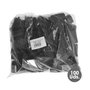 WOLFPACK LINEA PROFESIONAL Conteras Rectangulaires en Plastique Noir, 60x40 mm (Lot de 100)