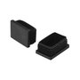 WOLFPACK LINEA PROFESIONAL Conteras Rectangulaires en Plastique Noir, 60x40 mm (Lot de 100)
