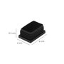 WOLFPACK LINEA PROFESIONAL Conteras Rectangulaires en Plastique Noir, 60x40 mm (Lot de 100)