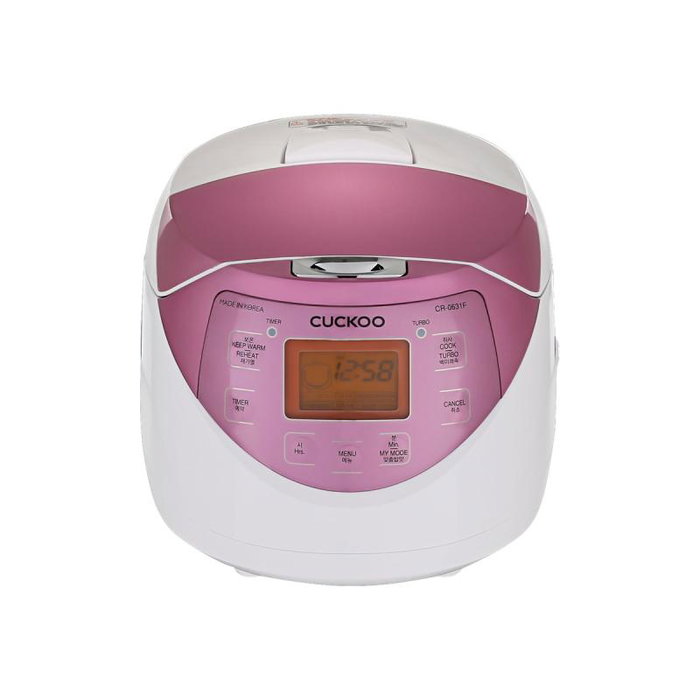 Cuckoo CR-0631F Autocuiseur à riz 1008 ml couleur blanc rose Cuckoo CR-0631F Autocuiseur à riz 1008 ml couleur blanc rose
