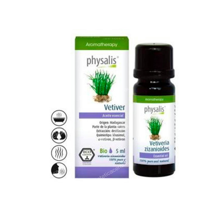 PHYSALIS Vetiver Huile Essentielle Bio 5ml PHYSALIS Vetiver Huile Essentielle Bio 5ml