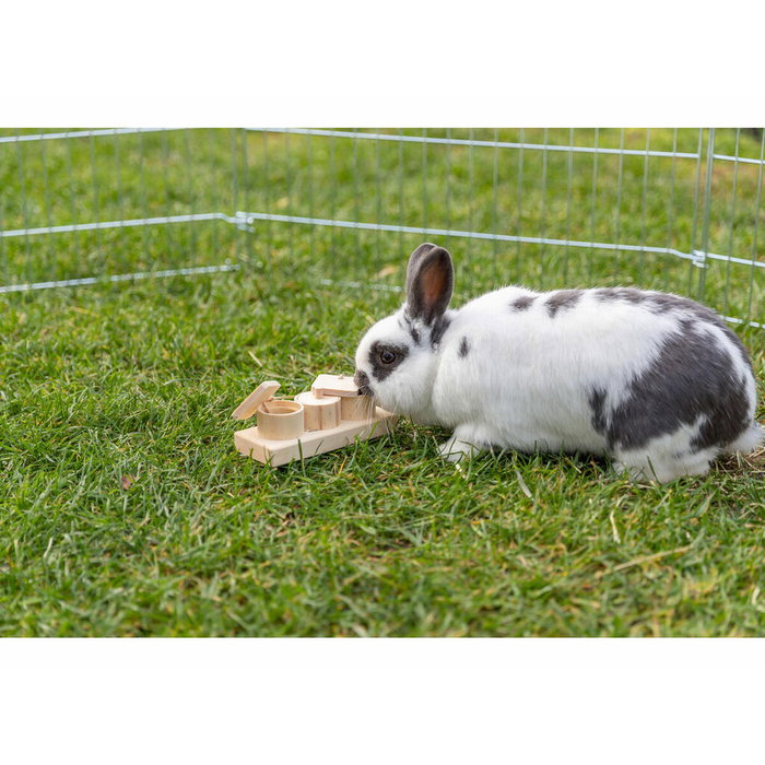 Jouet Distributeur de Friandises pour Animaux 2 en 1 Trixie Bois 15 × 4,5 × 6 CM