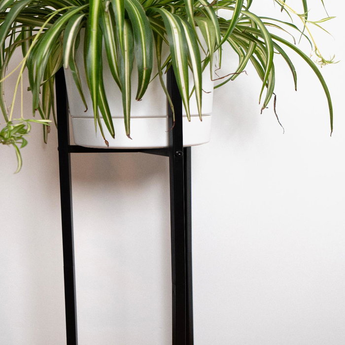 Vinthera Support de Pot en Acier Moa Noir 24x80,5 cm