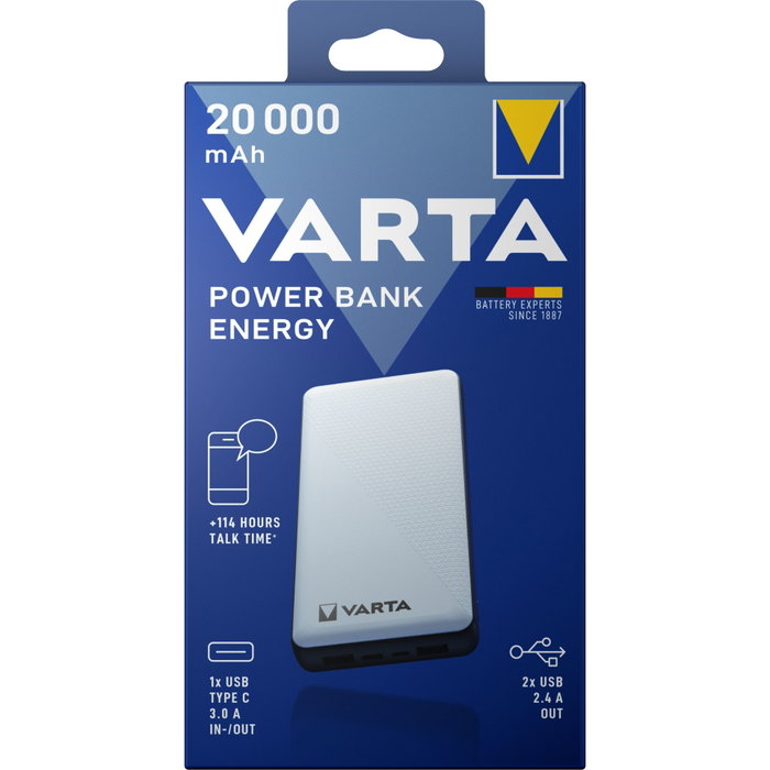 Varta Power Bank Energy 20000 20000mAh Blanc