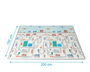 KioKids Tapis de jeu éducatif réversible et pliable pour enfants, motif véhicules et circuits, 150 x 200 cm, XPE impermeable, 0+ mois, Multicolor