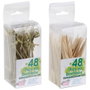 Pick and Drink 48 Pinchos en Bambú de 10 cm, Formes Assorties