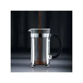 BODUM - Cafetière à piston Chambord, 1.0 litre (8 tasses), acier inoxydable brillant