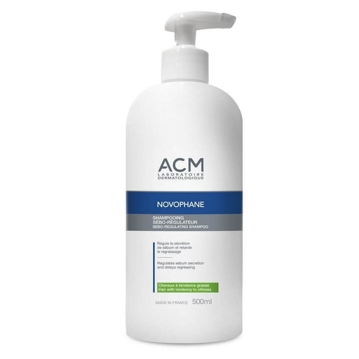 Laboratoire ACM Novophane Shampooing Traitement Capillaire - Régulateur de Sébrum pour Cheveux Gras, 500 ml Laboratoire ACM Novophane Shampooing Traitement Capillaire - Régulateur de Sébrum pour Cheveux Gras, 500 ml
