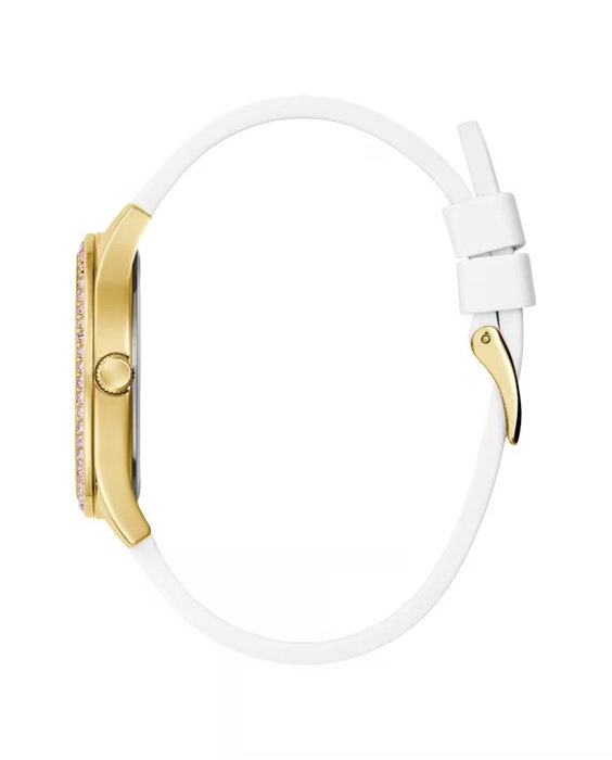 Guess GW0589L1 avec boîtier doré et bracelet blanc Guess GW0589L1 avec boîtier doré et bracelet blanc
