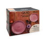 Quid Assiettes Vita Peoni Rose en Céramique, 18 Pièces