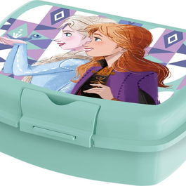 Sandwichera Frozen CZ11369, Plastique alimentaire recyclable, Licence officielle Disney, 4 ans et +