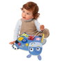 GOULA - Donkey Activities 1110100489 - Jouet d'éveil en bois avec labyrinthe, laçage et engrenages - Pour enfant à partir de 2 ans - Version espagnole