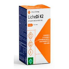 GHEOS Lichedi K2 520 - Complément alimentaire Vitamine D3 K2 + Vitamine C, L-Lysine, 60 capsules végétales - Soutien osseux et immunitaire