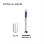 Braun - Mixeur plongeant MultiQuick MQ30001M - 900 W - 2 vitesses - Technologie PowerBell VPlus - Blanc et Bleu