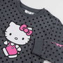 Cerdá Sweat-shirt Hello Kitty en coton brossé pour enfant de 6 ans - Couleur Gris foncé