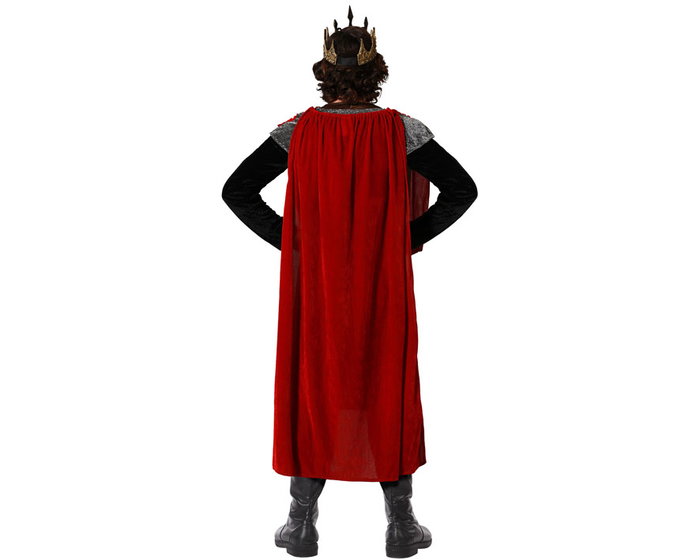 Atosa Déguisement Roi Médiéval Rouge avec Cape pour Homme Adulte