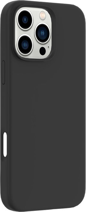 eSTUFF Coque INFINITE RIGA pour iPhone 16 Pro en silicone recyclé (93% de matériaux recyclés) - Noir
