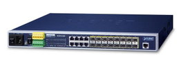 Planet MGSW-24160F Commutateur Metro Ethernet géré avec 16 ports SFP et 8 ports RJ45