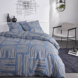 Today Parure de lit Sunshine 15.26 Bleu 220 x 240 cm