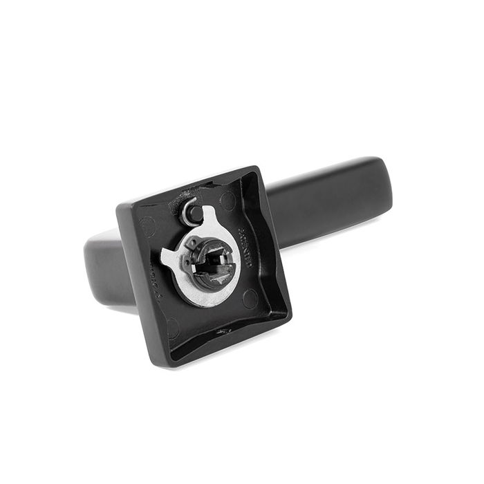 SYSTEM Manivela Roseta Gamma Negro Mate Zamak 14cm