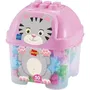 Ecoiffier Baril de 50 briques Abrick avec motif chat - Jeu de construction et imagination pour enfants dès 18 mois - Jouet fabriqué en France