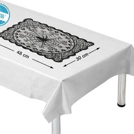 Mantel Centre De Table Dentelle Araignée Halloween 48 x 30 cm, Décoration de Fête