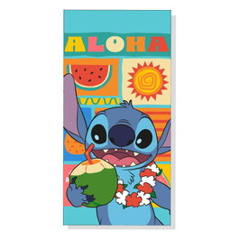 DISNEY Serviette de bain Stitch microfibre 70x140 cm 250 g/m² 100% polyester