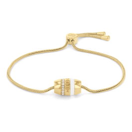 Tommy Hilfiger Bracelet Mesh Charm Family Doré en Acier Inoxydable