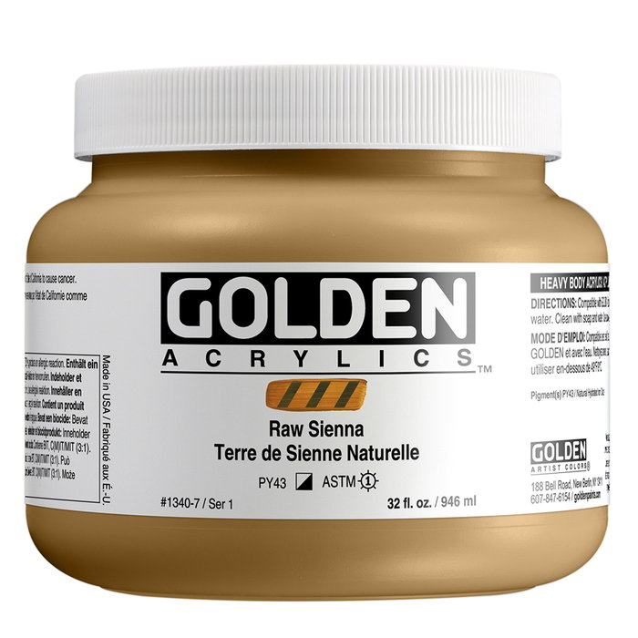 Golden Heavy Body Peinture Acrylique Terre de Sienne Naturelle 946 ml Golden Heavy Body Peinture Acrylique Terre de Sienne Naturelle 946 ml