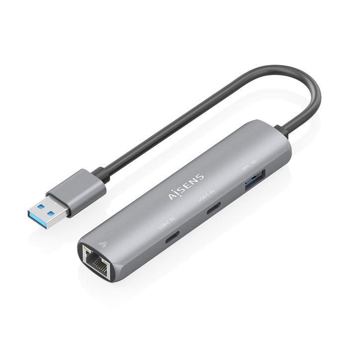 Hub USB Aisens ASUC-4P036-GR Gris