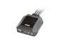 Aten CS22DP - Commutateur KVM câble DisplayPort USB 2 ports avec sélecteur distant et audio - Résolution 4K 30Hz