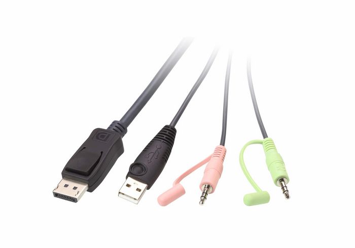 Aten CS22DP - Commutateur KVM câble DisplayPort USB 2 ports avec sélecteur distant et audio - Résolution 4K 30Hz