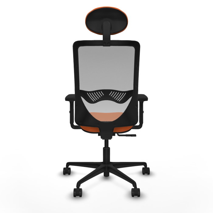PIQUERAS Y CRESPO Chaise Zulema Synchro Orange et Gris avec Appui-tête et Accoudoirs 2D