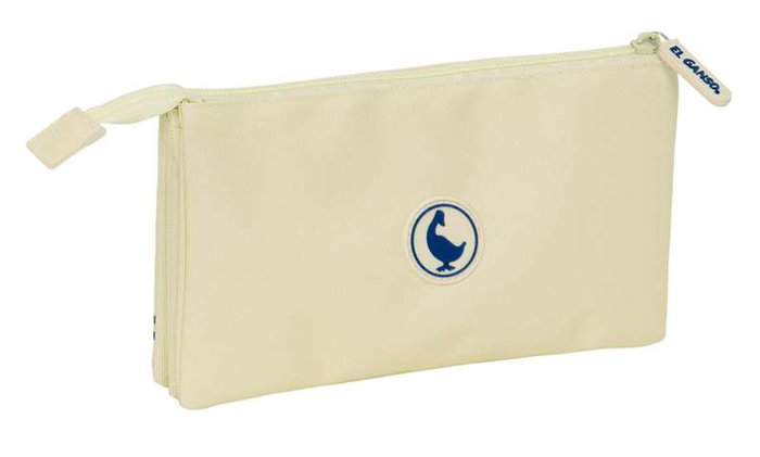 El Ganso - Porte-tout triple en tissu Basics sable - 22 x 12 x 3 cm El Ganso - Porte-tout triple en tissu Basics sable - 22 x 12 x 3 cm
