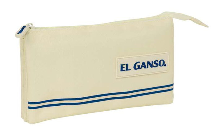El Ganso - Porte-tout triple en tissu Basics sable - 22 x 12 x 3 cm El Ganso - Porte-tout triple en tissu Basics sable - 22 x 12 x 3 cm