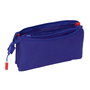 Trousse Fourre-Tout Triple Atlético Madrid Bleu Blanc Rouge 22 x 12 x 3 cm
