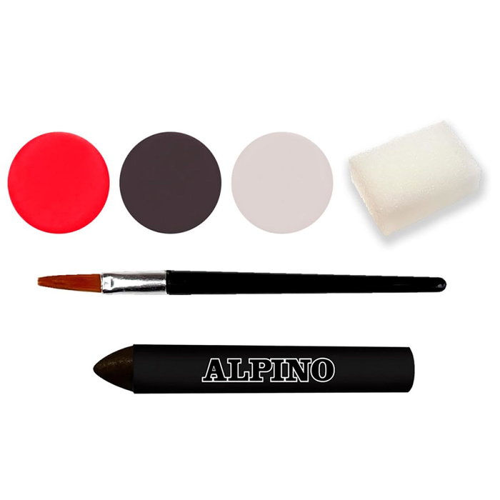 ALPINO Set de Maquillage de Vampire Acquarellable DL000682 pour Enfants 3 Ans et Plus