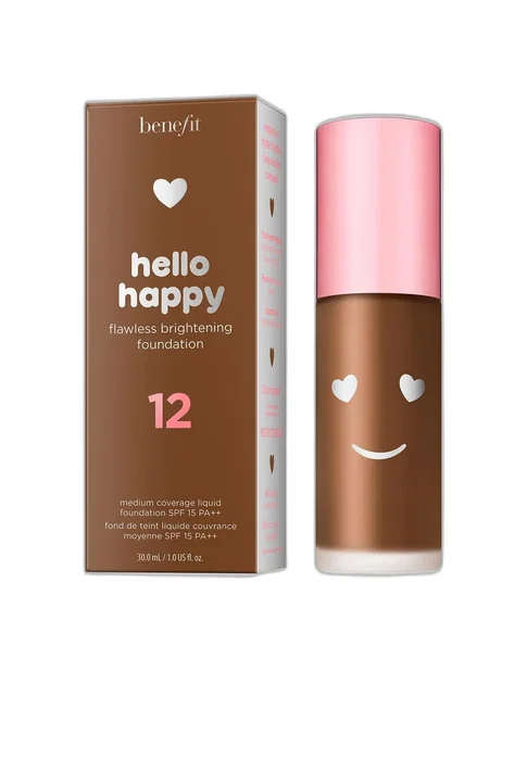 Benefit Hello Happy Fond de teint liquide - 12 Chaleur profonde Benefit Hello Happy Fond de teint liquide - 12 Chaleur profonde