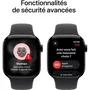 Apple Watch Series 11 GPS + Cellular 42mm Boîtier Jet Black Aluminium avec Bracelet Black Sport Band S/M