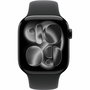 Apple Watch Series 11 GPS + Cellular 42mm Boîtier Jet Black Aluminium avec Bracelet Black Sport Band S/M