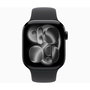 Apple Watch Series 11 GPS + Cellular 42mm Boîtier Jet Black Aluminium avec Bracelet Black Sport Band S/M