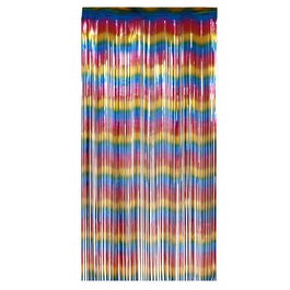 Cortina Décorative Métallisée Multicolore Verticale 200 x 100 cm - Pour Photocall, Fêtes et Décoration Inclusive