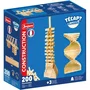 Jeujura - Coffret de Construction en Bois TECAP Classic 200 Pièces - Jeu d'Équilibre et Créativité pour Enfant dès 3 Ans - Planchettes Naturelles